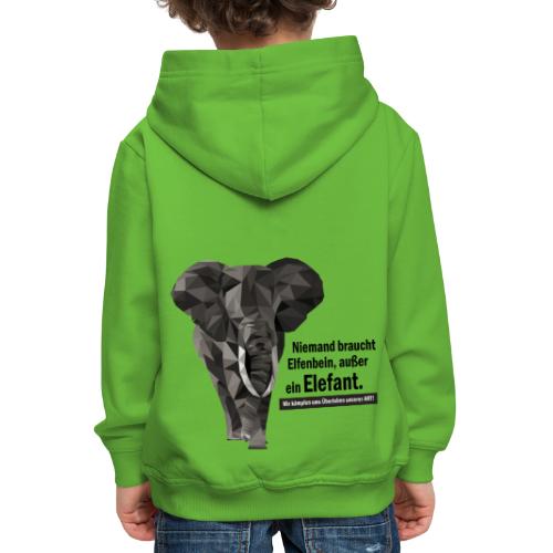 Niemand braucht Elfenbein, außer ein Elefant! - Kinder Premium Hoodie