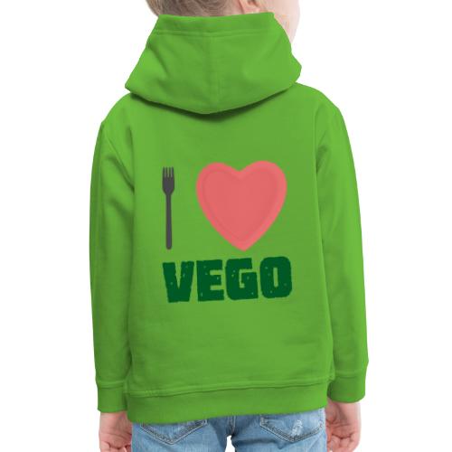I love Vego - Clothes for vegetarians - Kids' Premium Hoodie