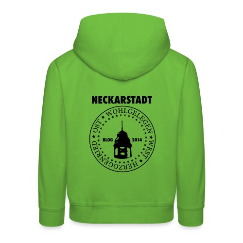 Neckarstadt Blog seit 2014 (Logo dunkel) - Kinder Premium Hoodie