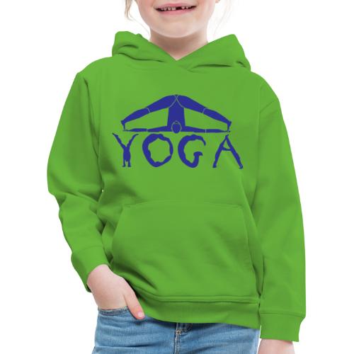 yoga yogi blu namaste pace amore hippie sport art - Felpa con cappuccio Premium per bambini