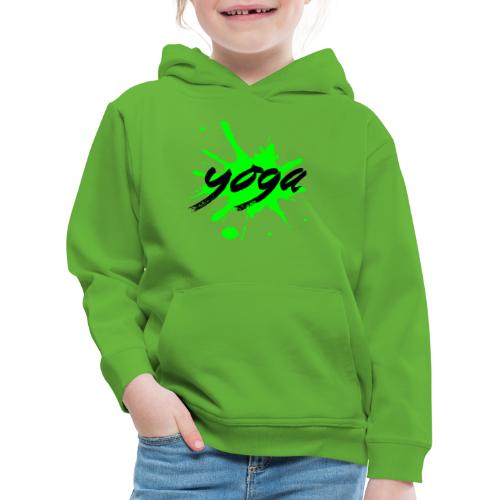 yoga verde yogi namaste pace amore arte hippie - Felpa con cappuccio Premium per bambini