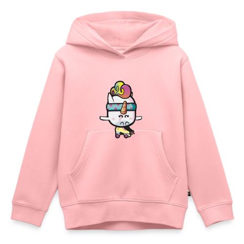 Licorne roller disco - Sweat Premium à capuche enfant bio