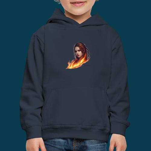 Fireborn Girl AI Art - Kinder Premium Hoodie