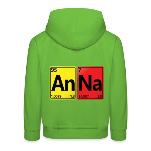 Anna - Dein Name im Chemie-Look - Kinder Premium Hoodie