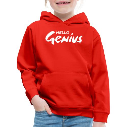Hello Genius (blanco) - Sudadera con capucha premium niño