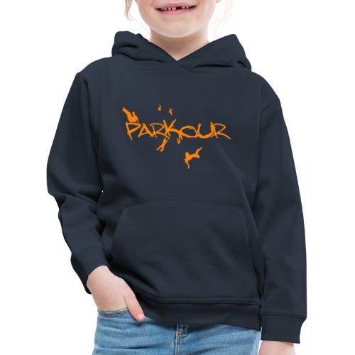 Parkour Orange - Premium hættetrøje til børn