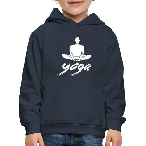 yoga bianco yogi namaste pace amore arte hippie - Felpa con cappuccio Premium per bambini