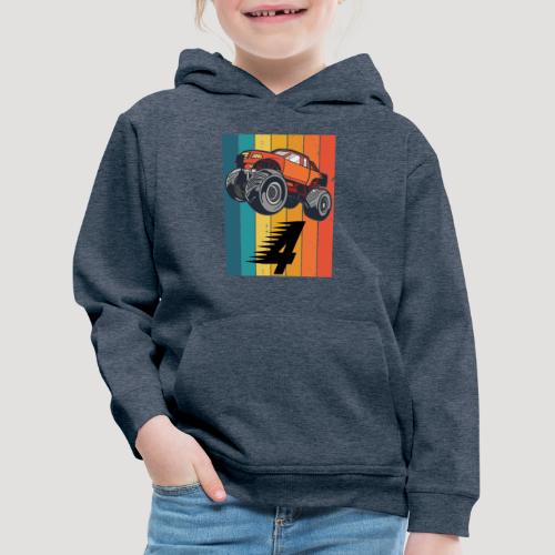 Geburtstag 4 Jahre Junge Monstertruck - Kinder Premium Hoodie