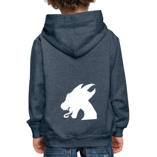 Dragone Bianco - Felpa con cappuccio Premium per bambini