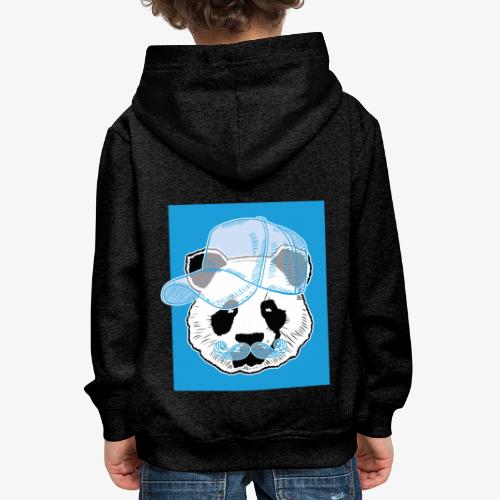 Panda - Cap - Mustache - Kinder Premium Hoodie