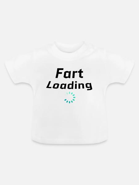 Fart loading - Baby Bio-T-Shirt mit Rundhals - Weiß