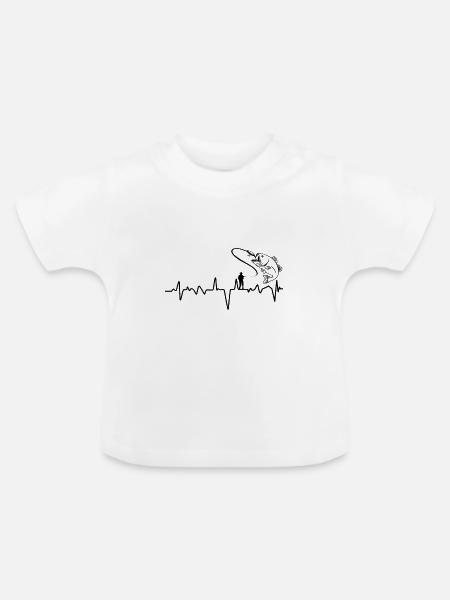 Fishing Evolution Fish - Baby Bio-T-Shirt mit Rundhals - Weiß