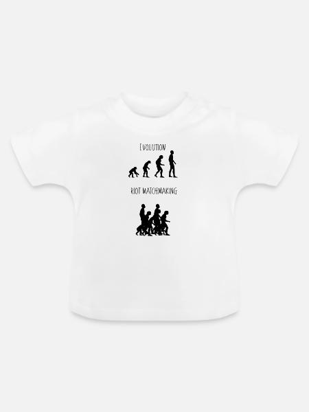 Evolution of Man Riot - Baby Bio-T-Shirt mit Rundhals - Weiß