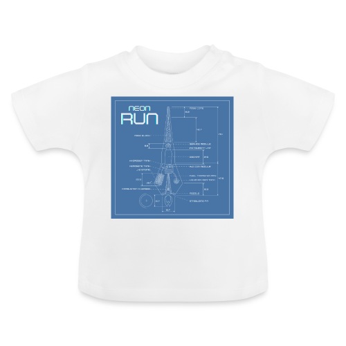 NeonRun blueprint - Baby biologisch T-shirt met ronde hals