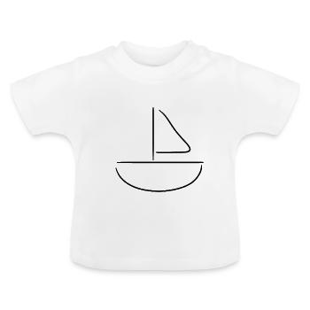 Sailing water sports sailboat yacht boat water - Baby Organic T-Shirt with Round Neck - white - Front