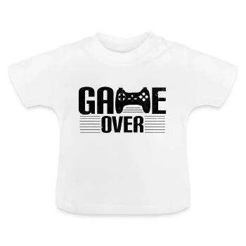 GAME OVER - Baby Bio-T-Shirt mit Rundhals - Weiß - Vorne
