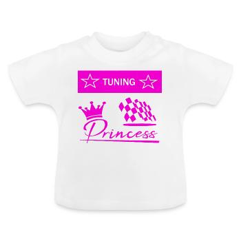 tuning prinzess - T-shirt bio col rond Bébé - blanc - Devant