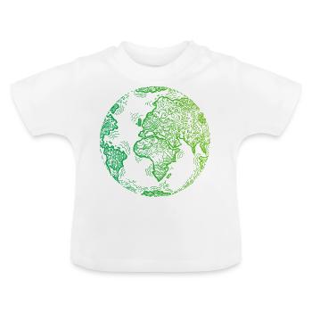 Planet Erde - Baby Bio-T-Shirt mit Rundhals - Weiß - Vorne
