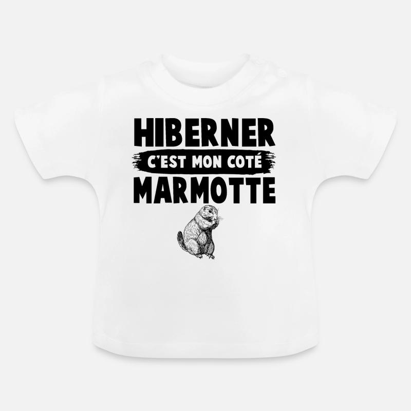 MARMOTTE - T-shirt bio col rond Bébé - blanc
