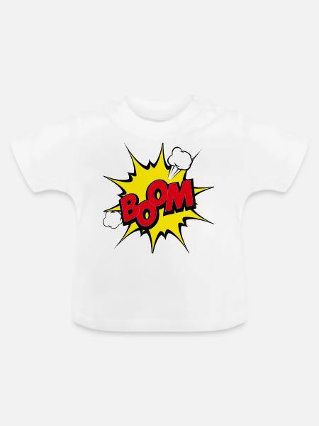 Boom - Baby Bio-T-Shirt mit Rundhals - Weiß