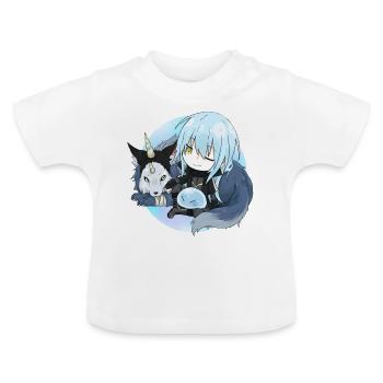 Rimuru and Ranga - Baby Organic T-Shirt with Round Neck - white - Front