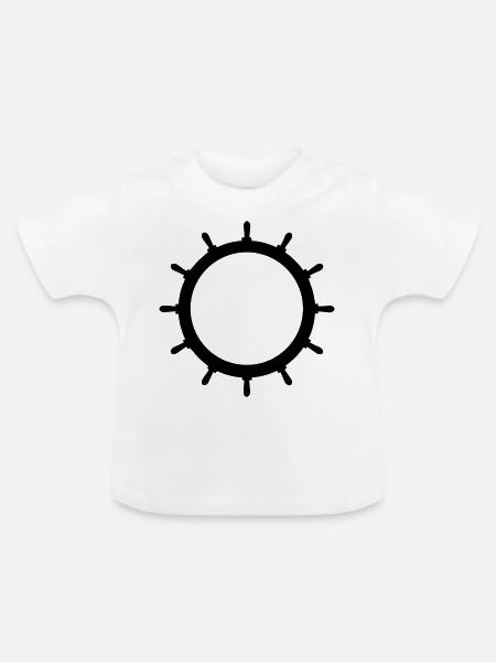 Steuerrad EMPTY 1c - Baby Bio-T-Shirt mit Rundhals - Weiß