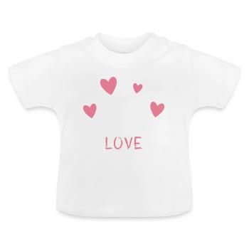 balloons - Baby Organic T-Shirt with Round Neck - white - Front