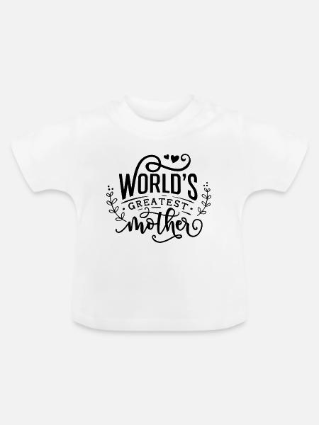World's Greatest Mother - Baby Bio-T-Shirt mit Rundhals - Weiß