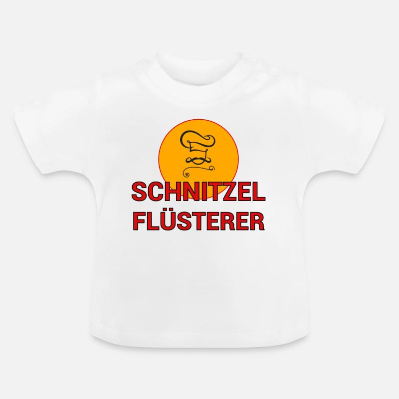 Schnitzel Whisperer Cook Cook Cook Cadeau - T-shirt bio col rond Bébé - blanc
