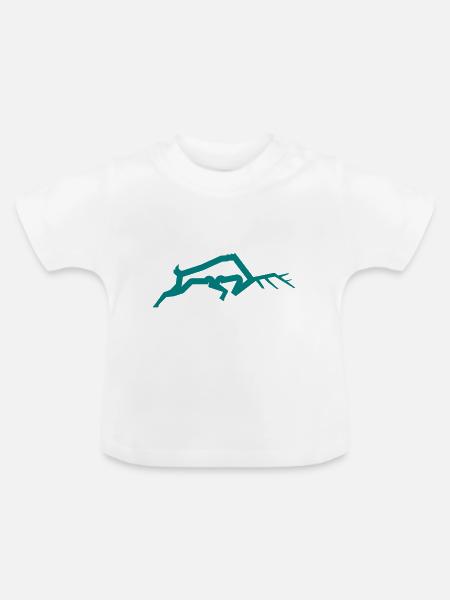 Hirsch - Baby Bio-T-Shirt mit Rundhals - Weiß