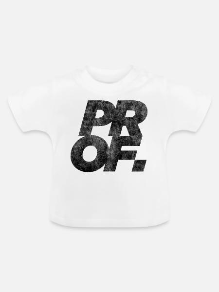 Prof. - Baby Bio-T-Shirt mit Rundhals - Weiß