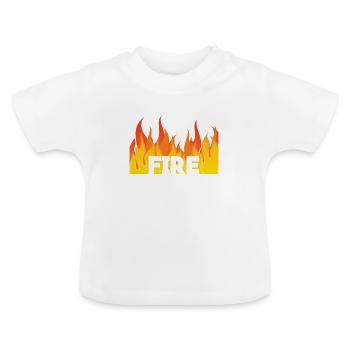 Feuer! - Baby Bio-T-Shirt mit Rundhals - Weiß - Vorne