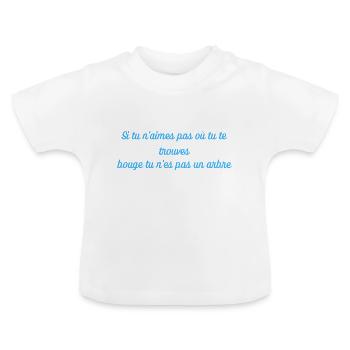 Citation - T-shirt bio col rond Bébé - blanc - Devant