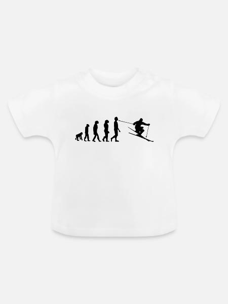 SKI EVOLUTION - Baby Bio-T-Shirt mit Rundhals - Weiß
