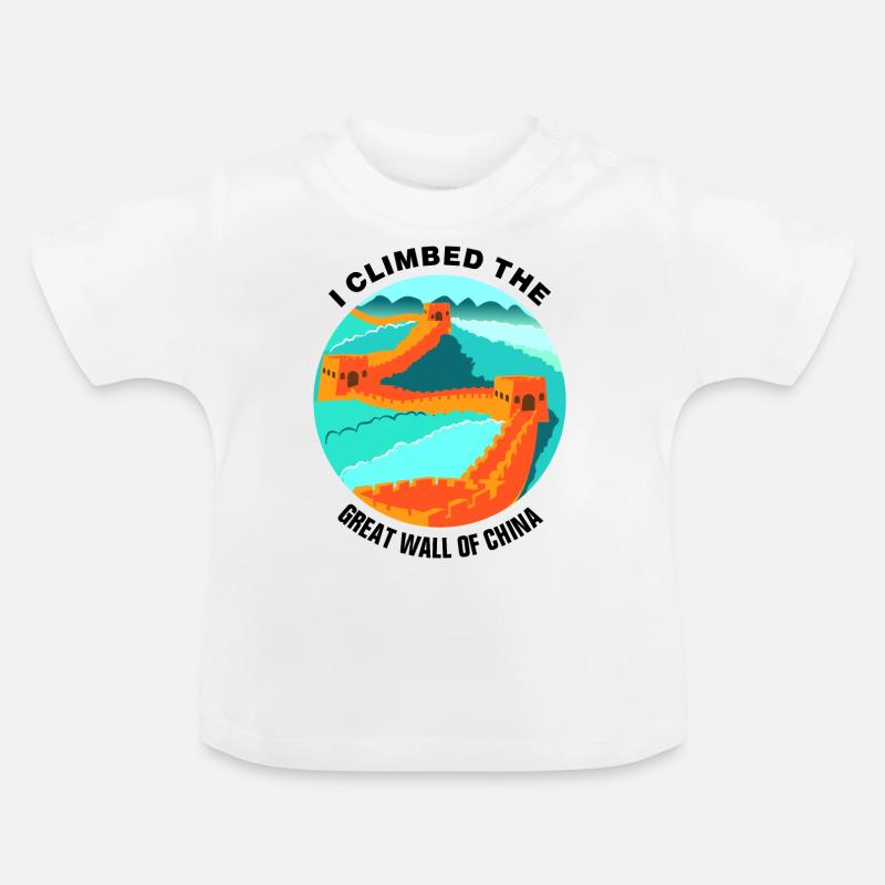 Grande Muraille de Chine Monument miracle Beijing Aufs - T-shirt bio col rond Bébé - blanc