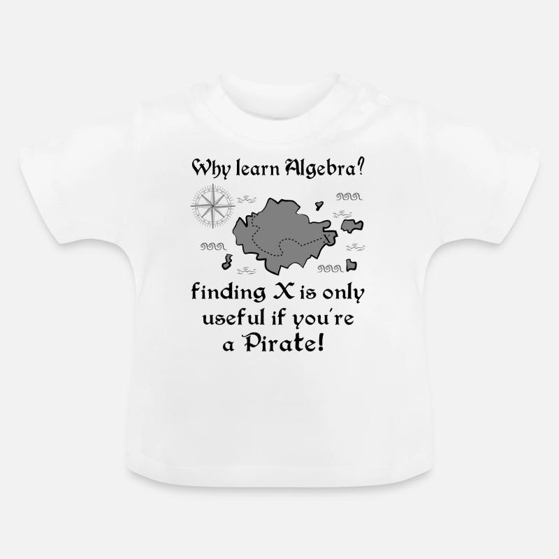 Les maths de pirate - T-shirt bio col rond Bébé - blanc