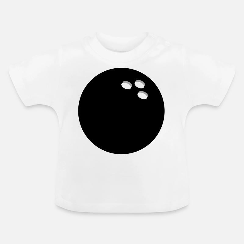 Bowling Boule de bowling - T-shirt bio col rond Bébé - blanc