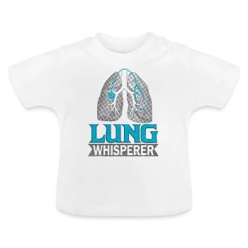 Lung Whisperer - Baby Organic T-Shirt with Round Neck - white - Front