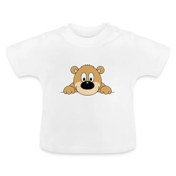 TEDDYBEER - BEER - TEDDY - KIND - BABY - DIER - Baby biologisch T-shirt met ronde hals - wit - Voor
