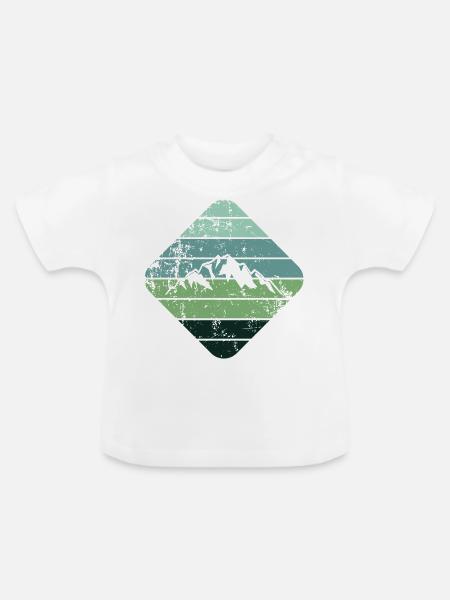 Berg - Baby Bio-T-Shirt mit Rundhals - Weiß
