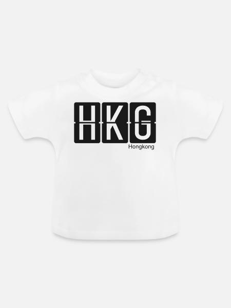 Hongkong - Baby Bio-T-Shirt mit Rundhals - Weiß