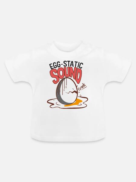 Eggstatic Sound - Baby Bio-T-Shirt mit Rundhals - Weiß