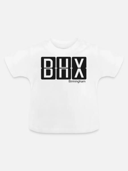 Birmingham - Baby Bio-T-Shirt mit Rundhals - Weiß