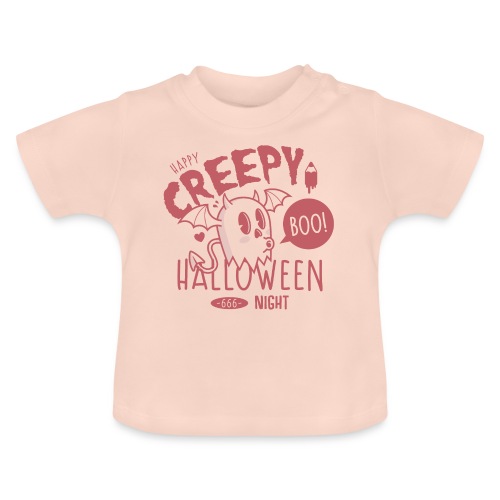 Gruselige Halloween Nacht - Baby Bio-T-Shirt mit Rundhals