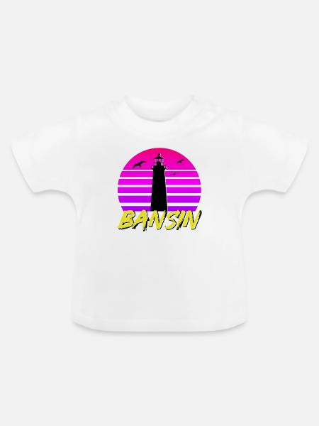 Bansin 80s - Baby Bio-T-Shirt mit Rundhals - Weiß