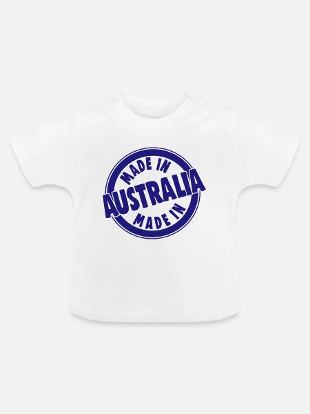 MADE IN AUSTRALIA - Baby Bio-T-Shirt mit Rundhals - Weiß