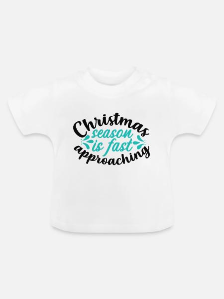 Weihnachtszeit - Baby Bio-T-Shirt mit Rundhals - Weiß