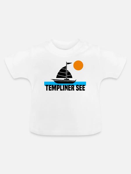 Templiner See - Baby Bio-T-Shirt mit Rundhals - Weiß