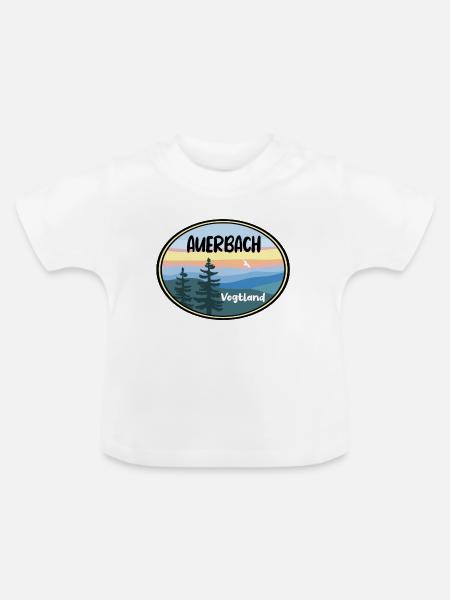 Auerbach - Baby Bio-T-Shirt mit Rundhals - Weiß