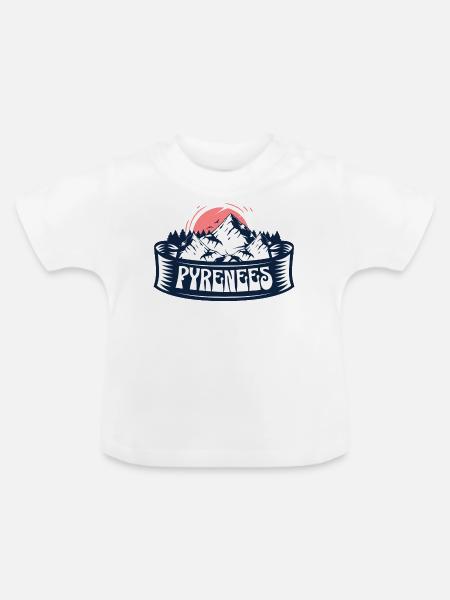 Pyrenäen Roter Sonnenuntergang - Baby Bio-T-Shirt mit Rundhals - Weiß